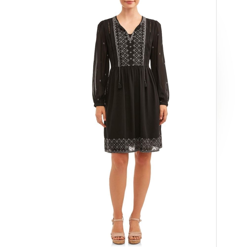 Time & Tru Peasant Dress, size S